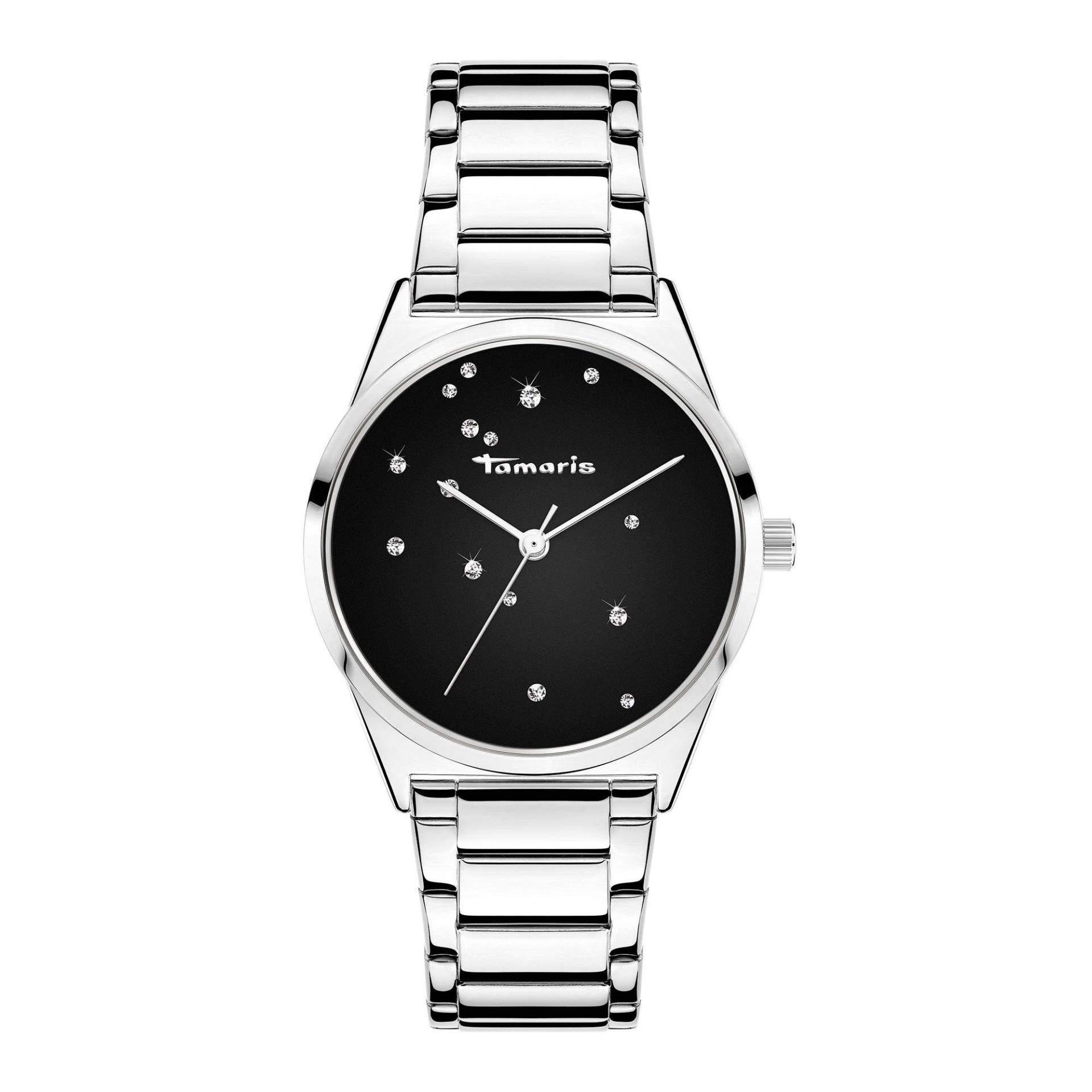 Unique Black Armbanduhr Damen Silber 34mm von Tamaris
