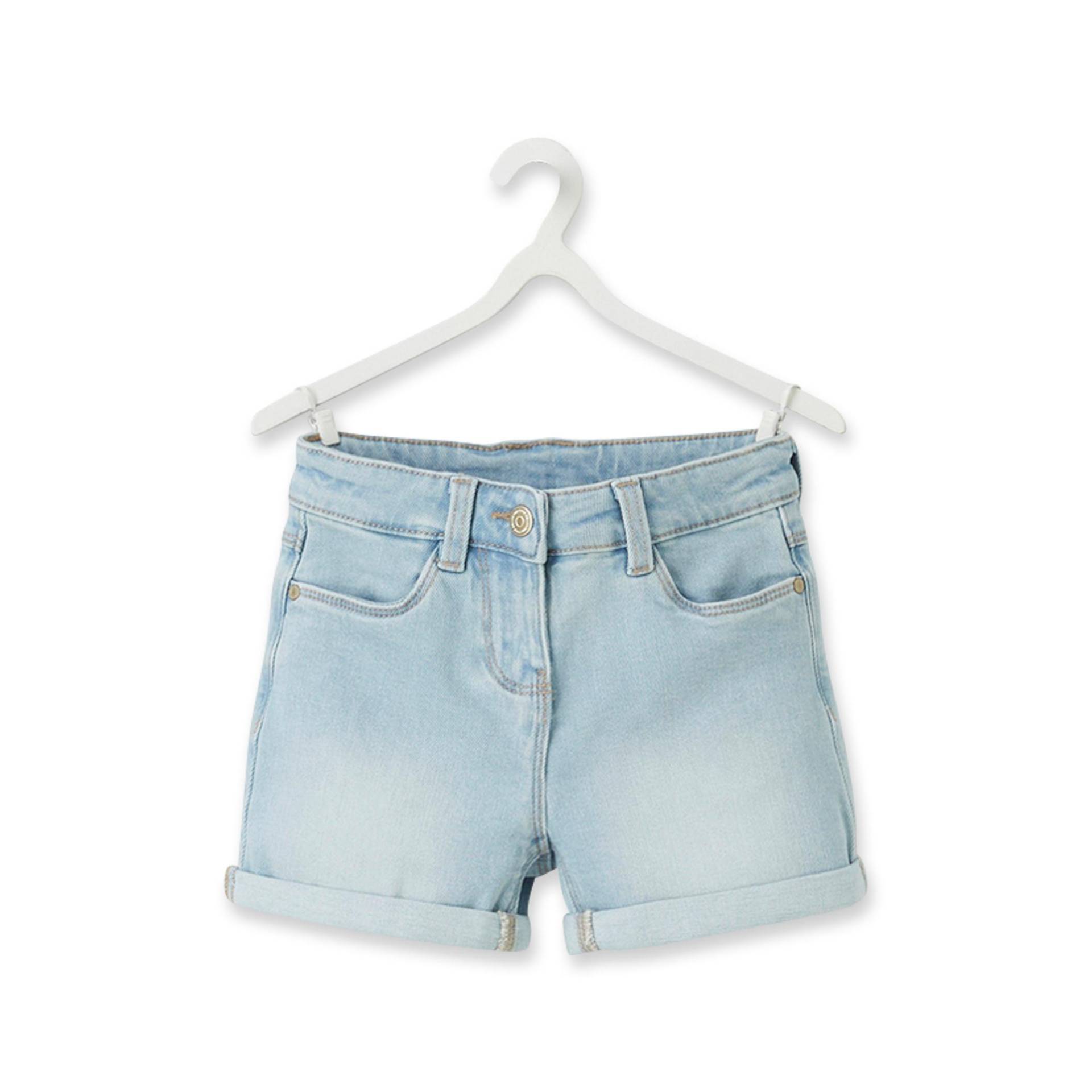 Bermuda Shorts Mädchen Blau Denim Dunkel 4A von TAO KIDS