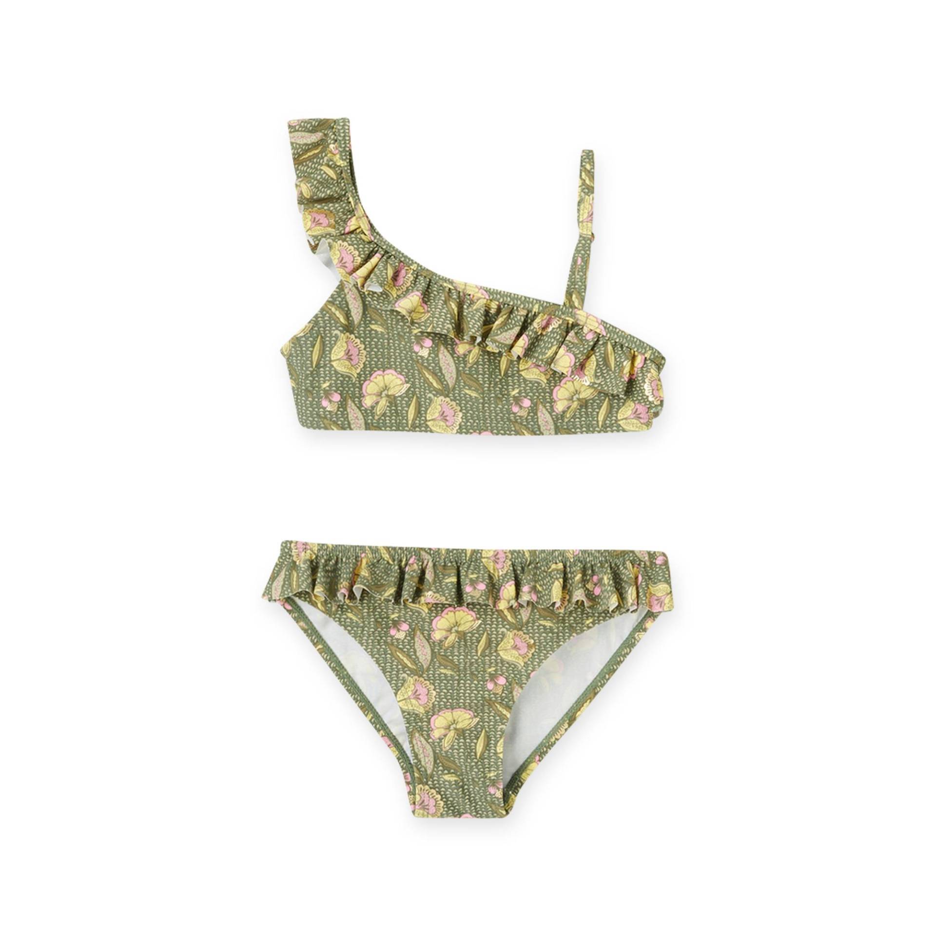 Bikini Set, Bandeau Unisex Khaki 6A von TAO KIDS