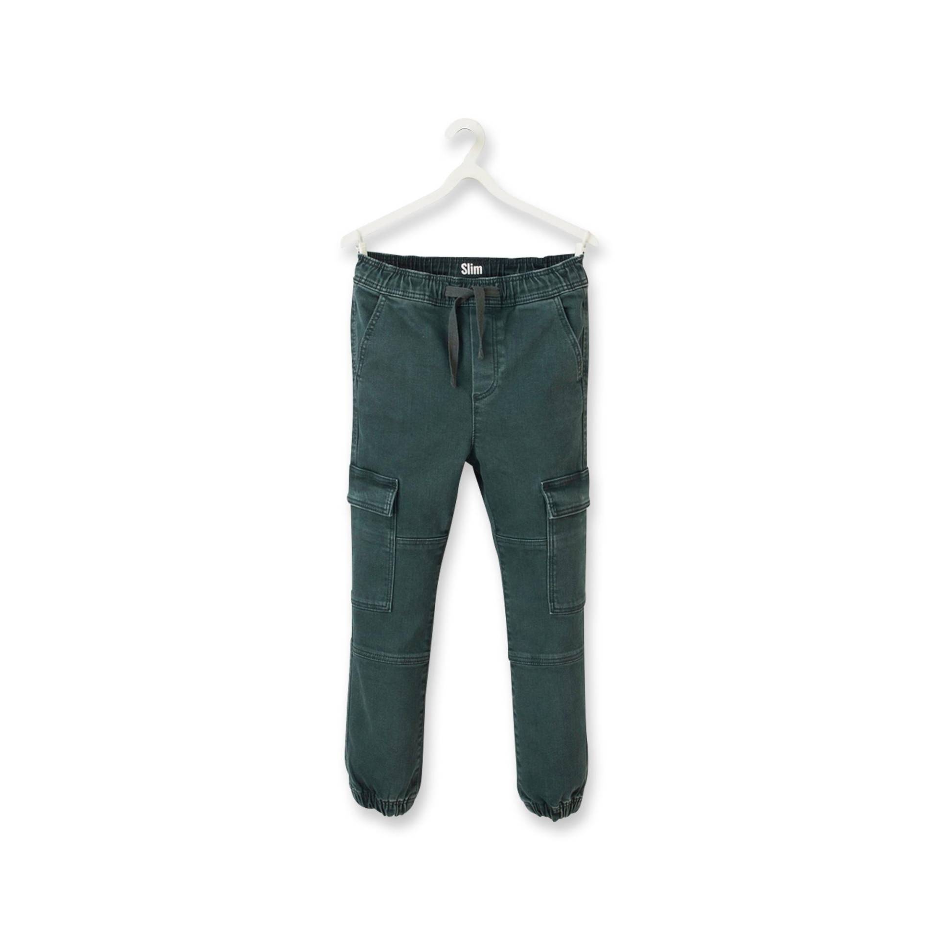 Lange Hose, Slim Fit Jungen Dunkelgrün 12A von TAO KIDS