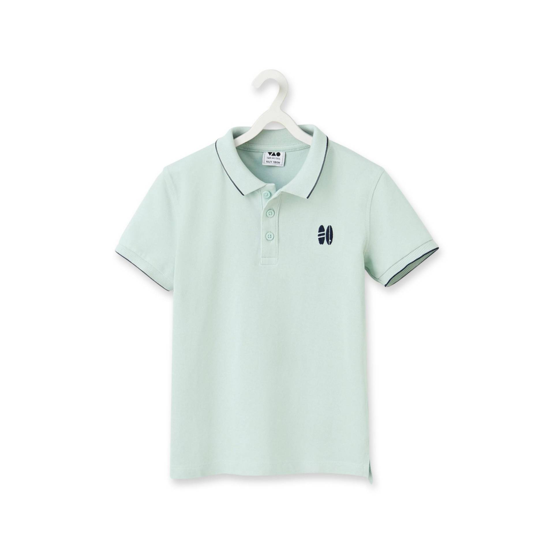 Poloshirt, Kurzarm Jungen Pistaziengrün 12A von TAO KIDS