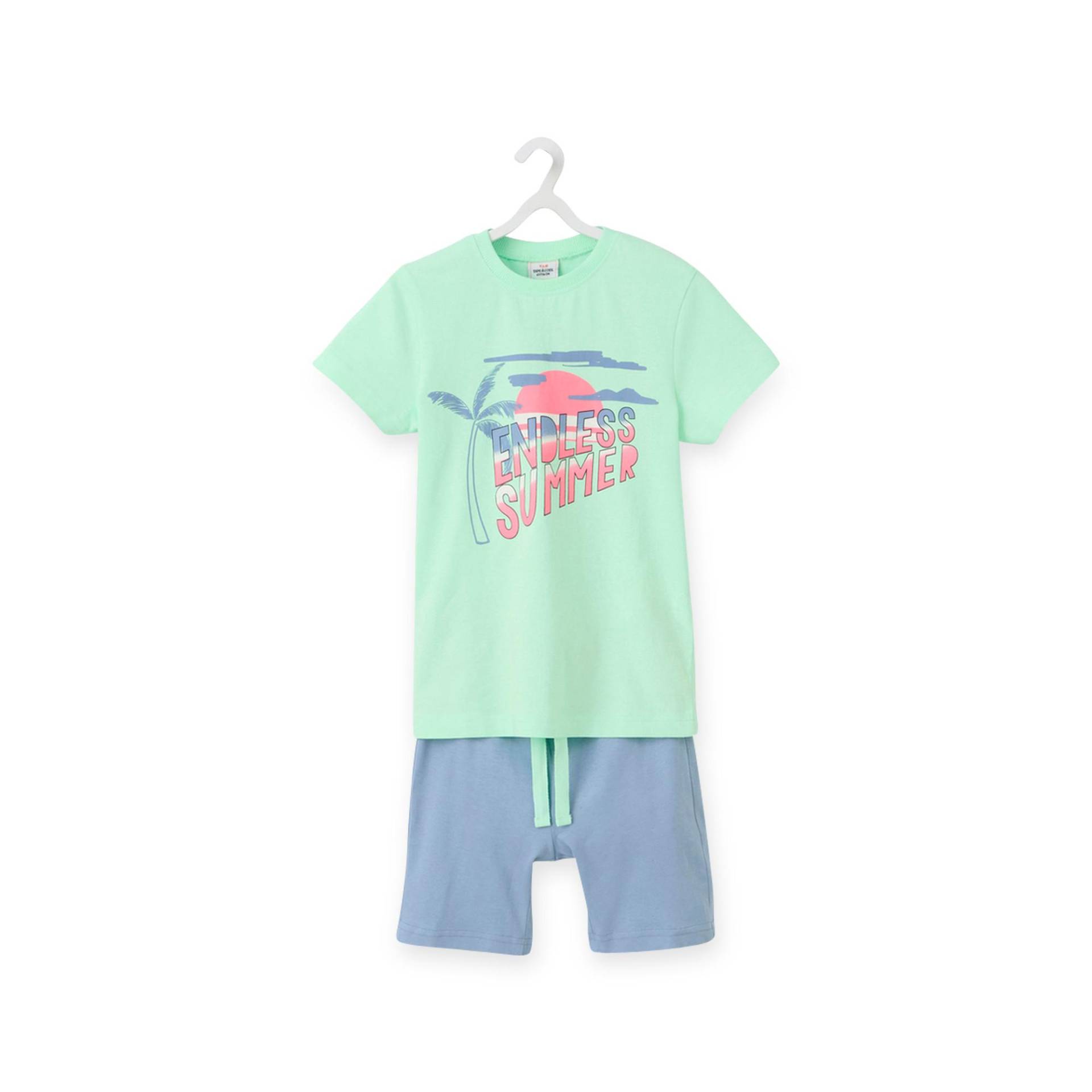 Pyjamashorts Jungen Blau 14A von TAO KIDS