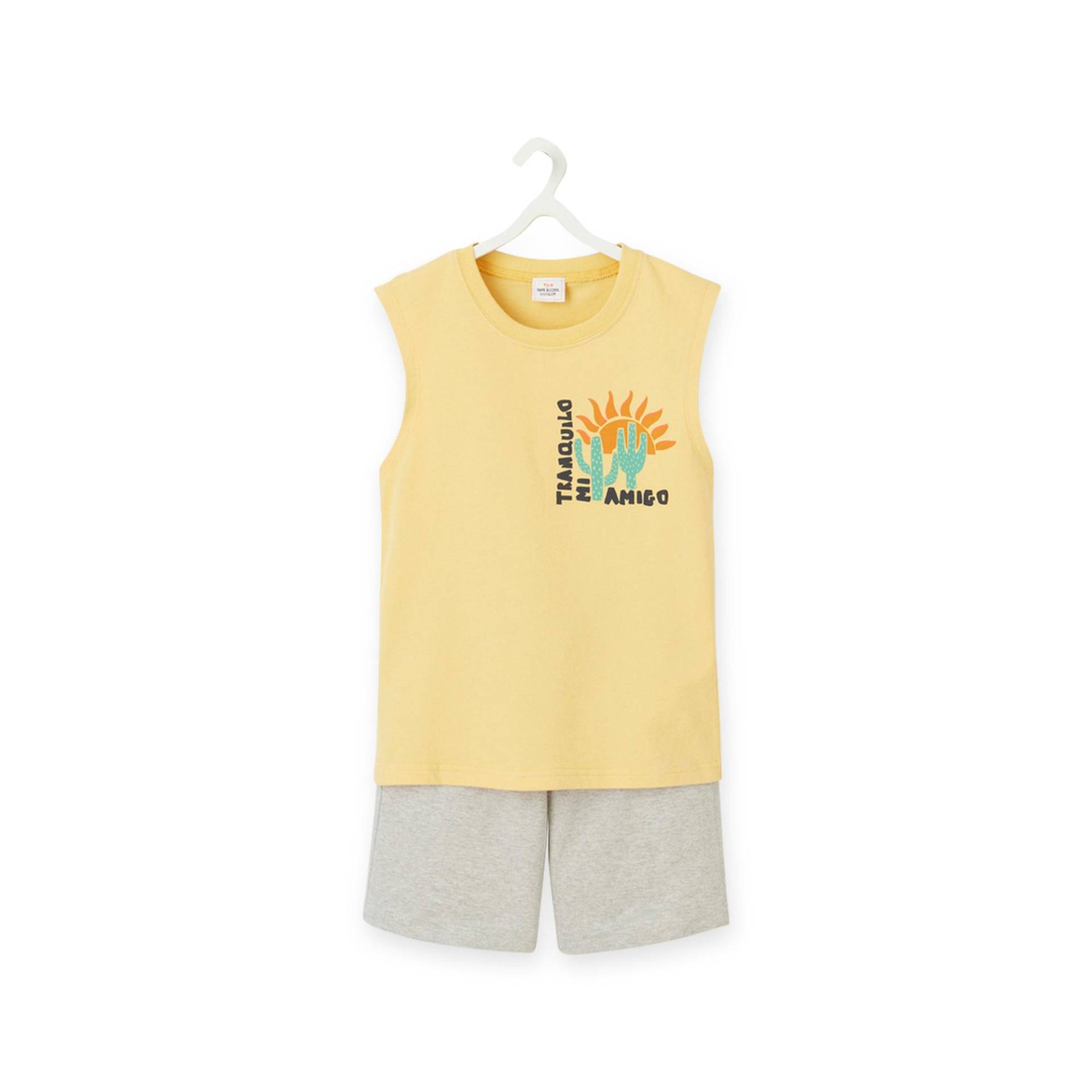 Pyjamashorts Jungen Gelb 10A von TAO KIDS