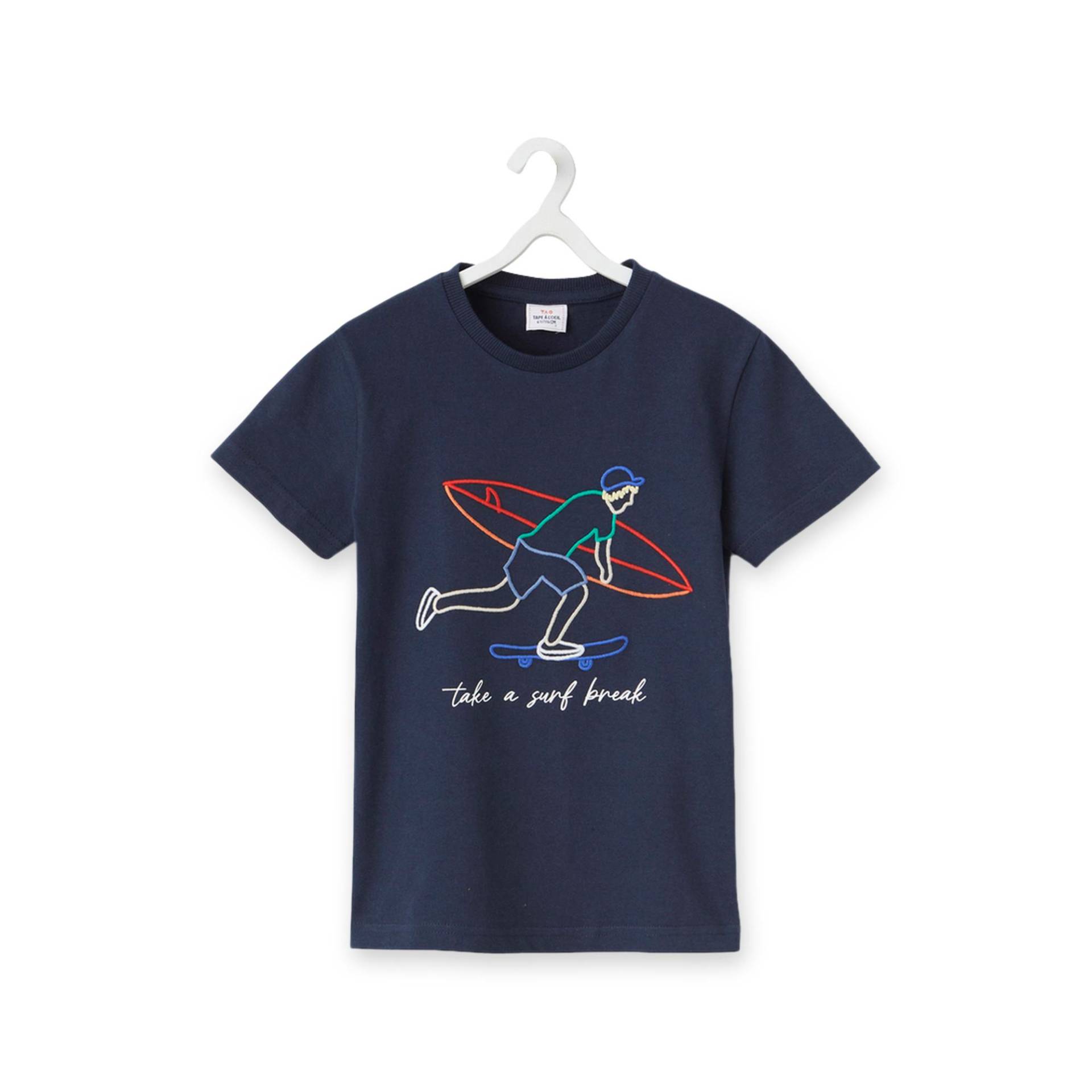 T-shirt, Rundhals, Kurzarm Jungen Marine 5A von TAO KIDS