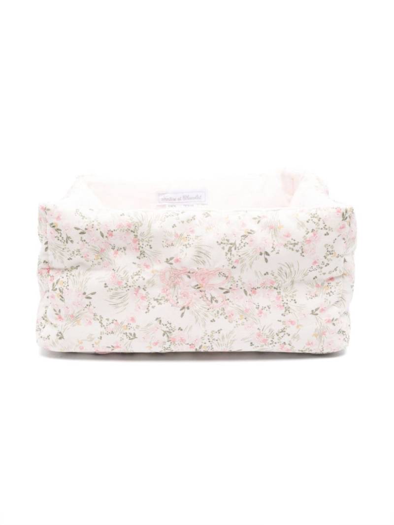 Tartine Et Chocolat Flowery Jardin Hivernal-print basket - Pink von Tartine Et Chocolat