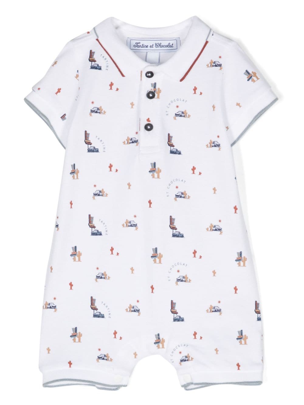 Tartine Et Chocolat Road Trip cotton romper - White von Tartine Et Chocolat