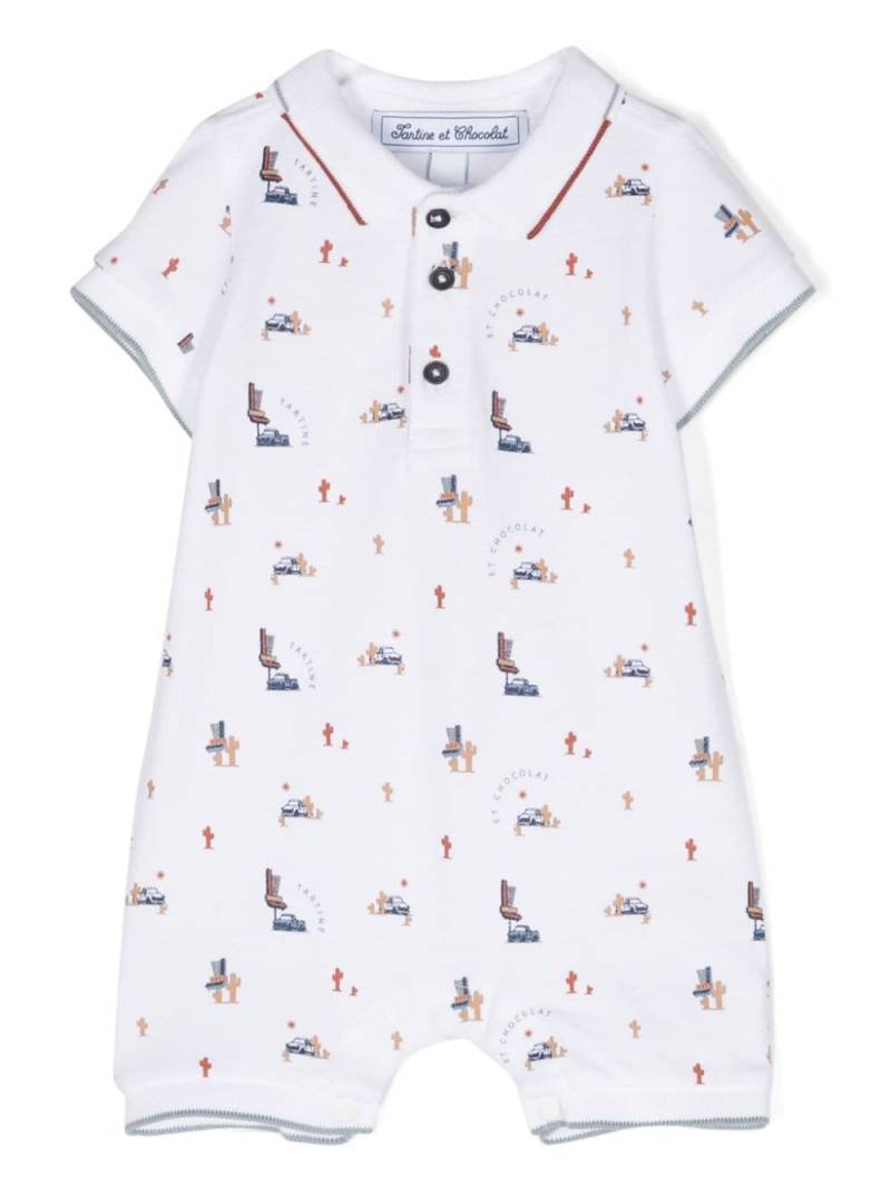 Tartine Et Chocolat Road Trip cotton romper - White von Tartine Et Chocolat