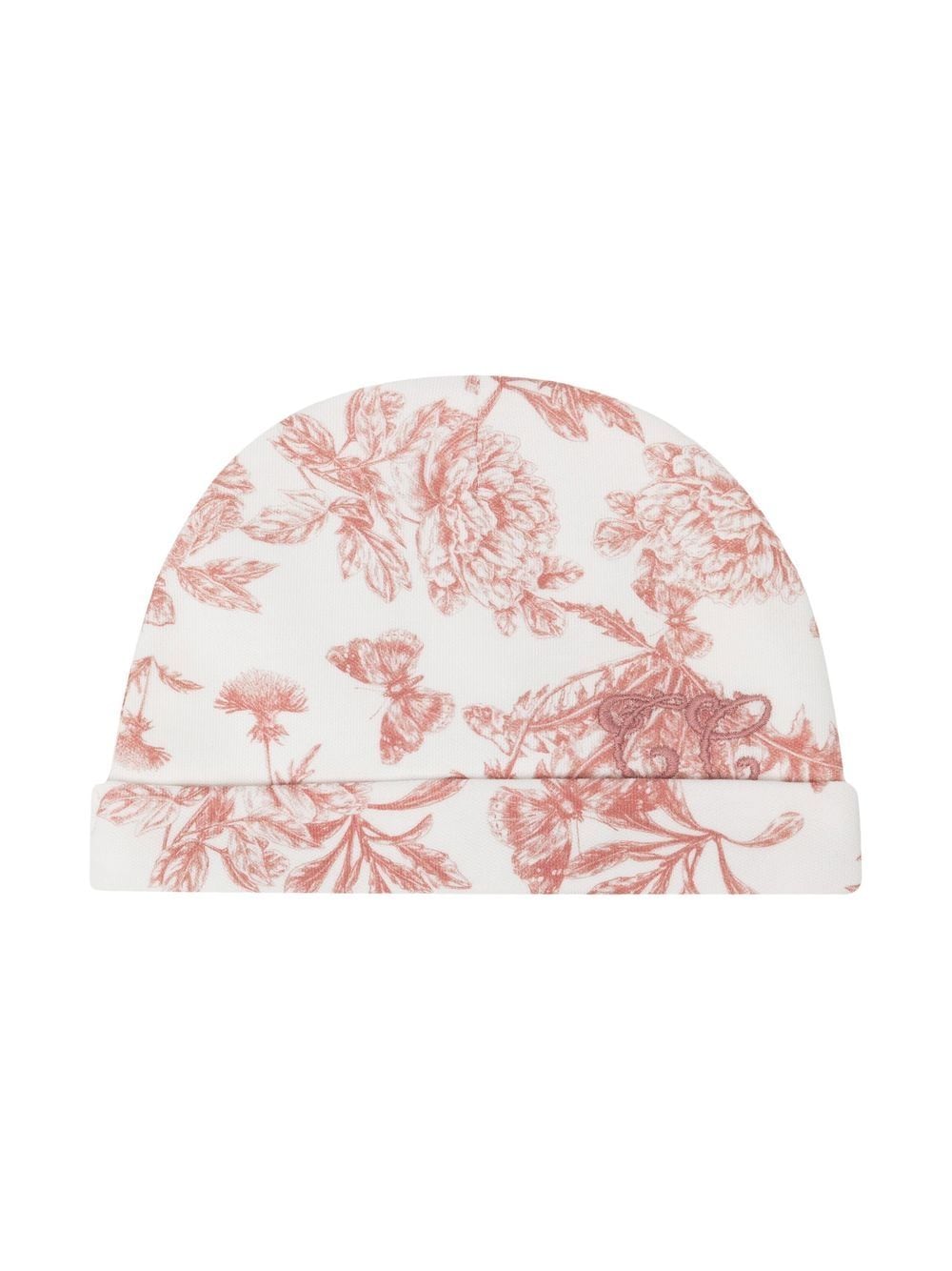 Tartine Et Chocolat botanical-print embroidered-logo beanie - White von Tartine Et Chocolat