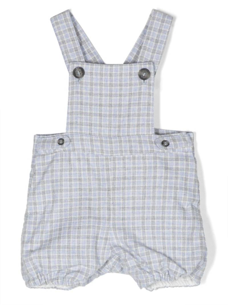 Tartine Et Chocolat checked cotton dungarees - Blue von Tartine Et Chocolat