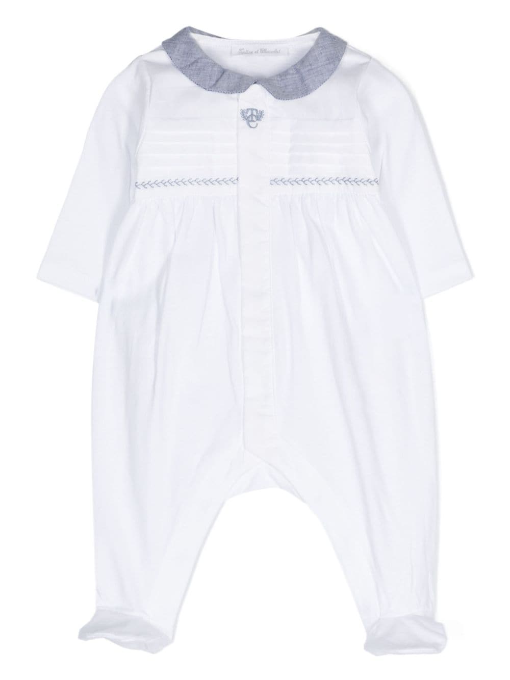 Tartine Et Chocolat collared cotton pajama - White von Tartine Et Chocolat