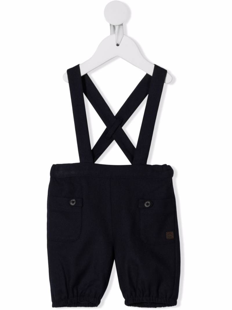 Tartine Et Chocolat crossover-strap dungarees - Blue von Tartine Et Chocolat