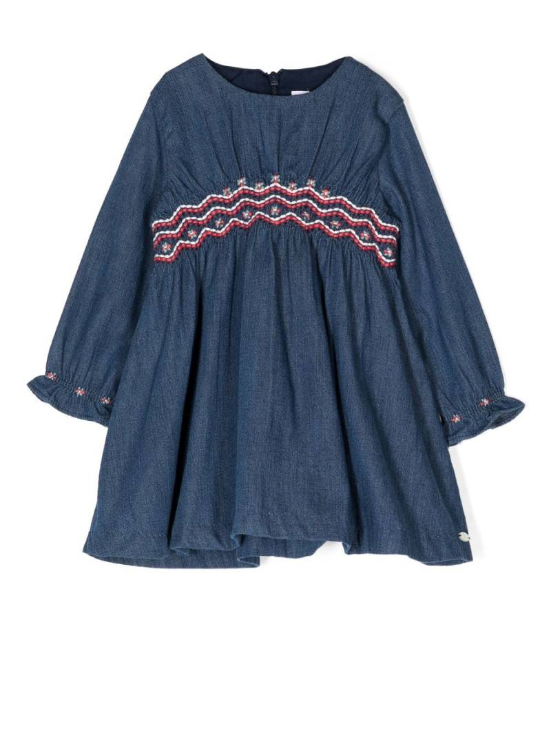 Tartine Et Chocolat denim embroidered dress - Blue von Tartine Et Chocolat