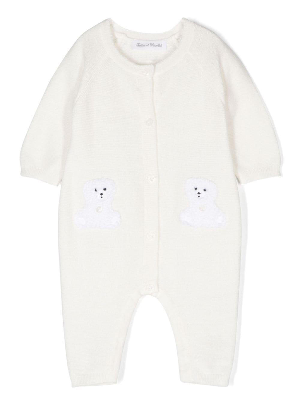 Tartine Et Chocolat dogs-appliqué romper - White von Tartine Et Chocolat