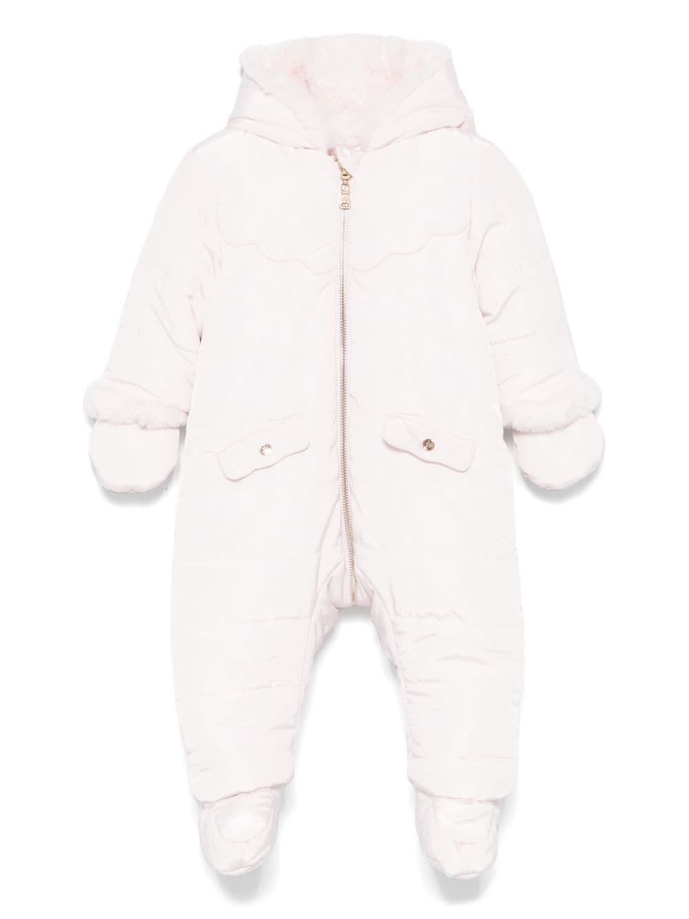 Tartine Et Chocolat faux-fur trim snowsuit - Pink von Tartine Et Chocolat