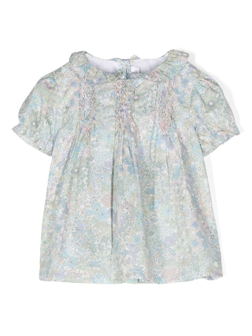 Tartine Et Chocolat floral cotton poplin blouse - Blue von Tartine Et Chocolat