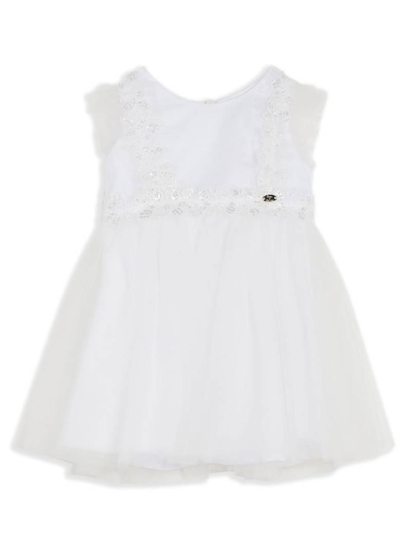 Tartine Et Chocolat floral-embroidered sequinned dress - White von Tartine Et Chocolat