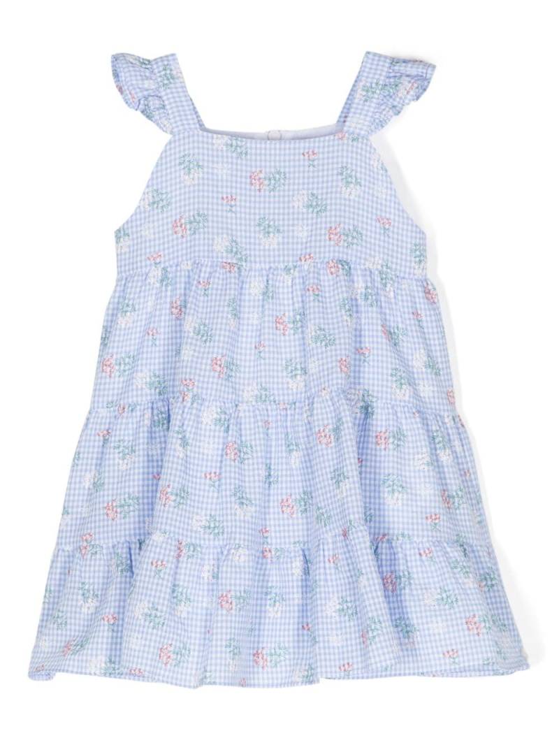 Tartine Et Chocolat floral gingham sleeveless dress - Blue von Tartine Et Chocolat