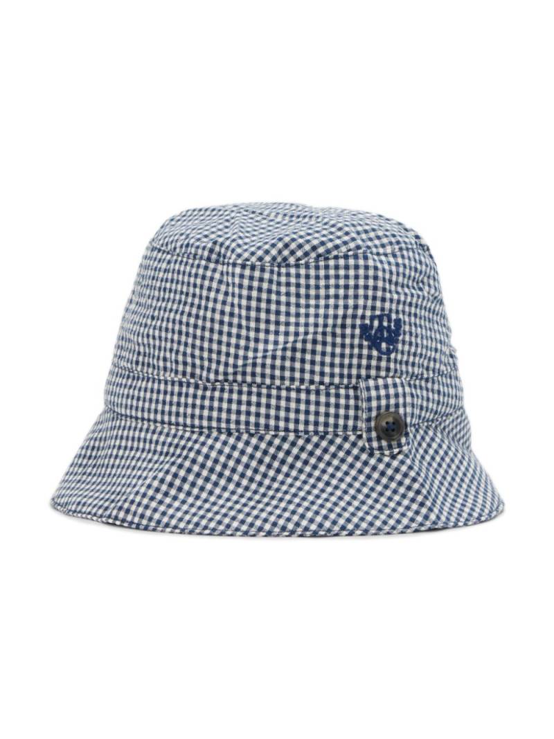 Tartine Et Chocolat gingham-check bucket hat - Blue von Tartine Et Chocolat