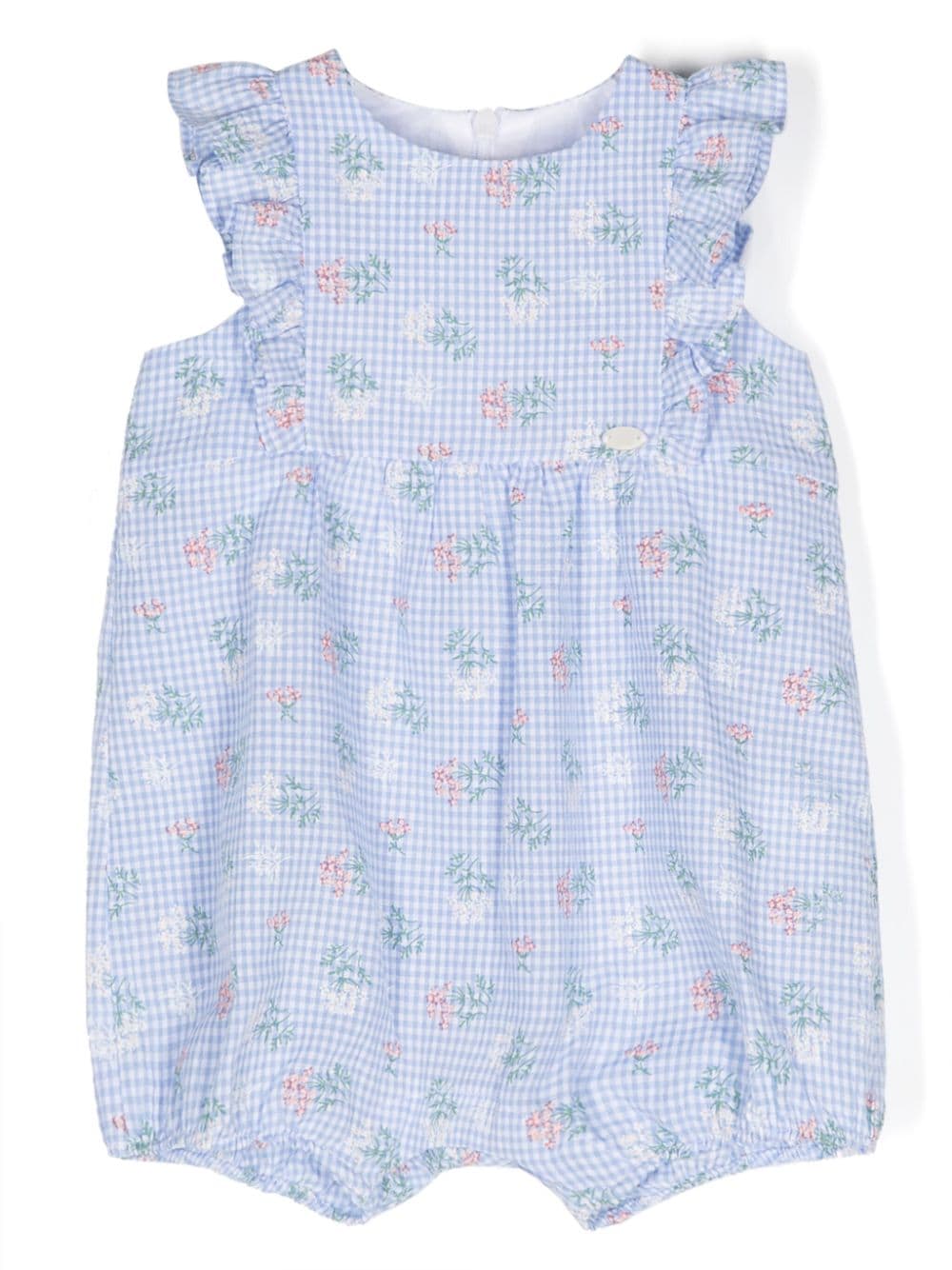 Tartine Et Chocolat gingham floral cotton shorties - Blue von Tartine Et Chocolat