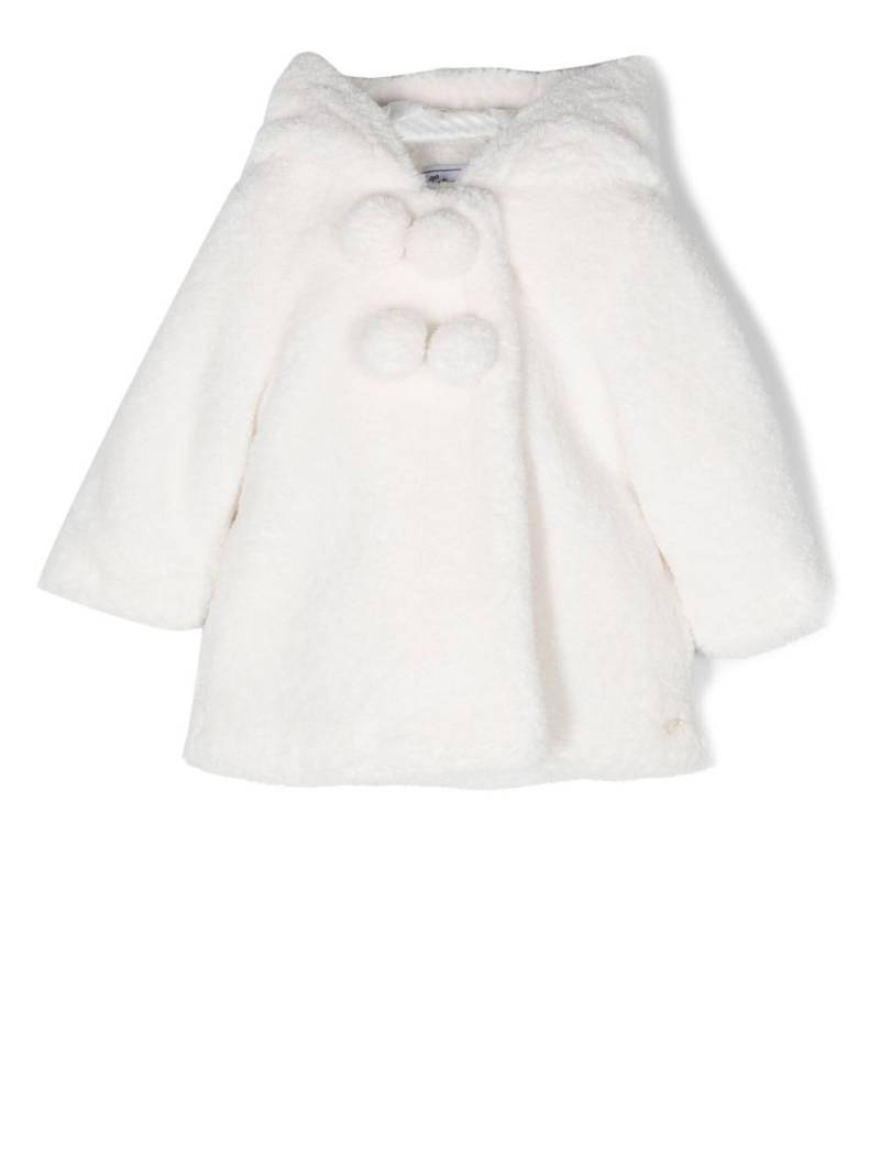 Tartine Et Chocolat hooded faux-fur coat - White von Tartine Et Chocolat