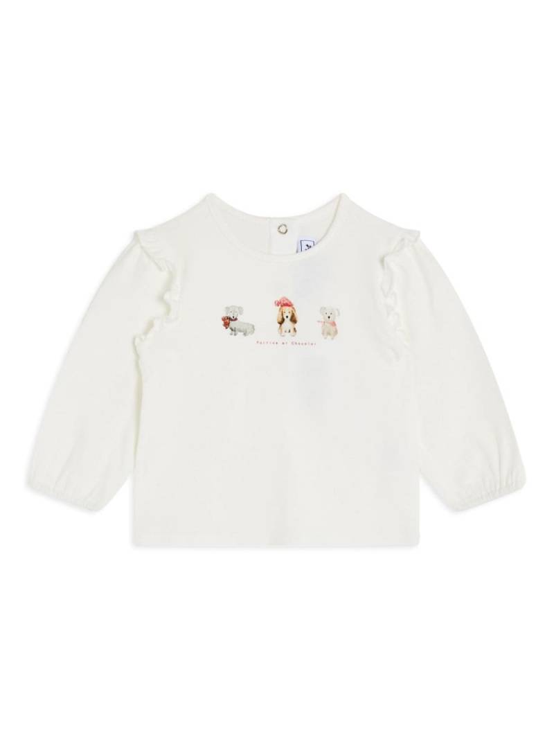 Tartine Et Chocolat illustration-print long-sleeve T-shirt - White von Tartine Et Chocolat