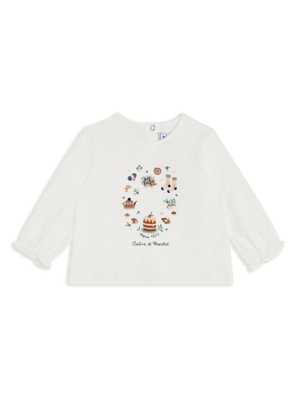 Tartine Et Chocolat illustration-print long-sleeve T-shirt - White von Tartine Et Chocolat