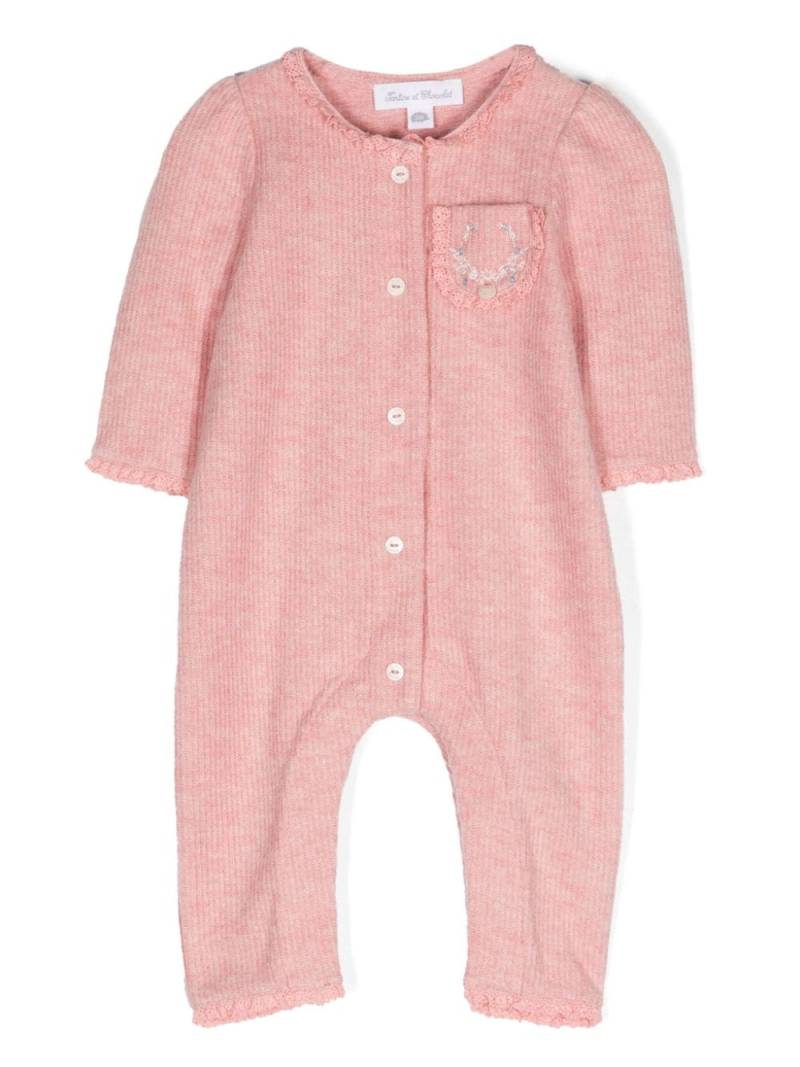 Tartine Et Chocolat lace-trim romper - Pink von Tartine Et Chocolat