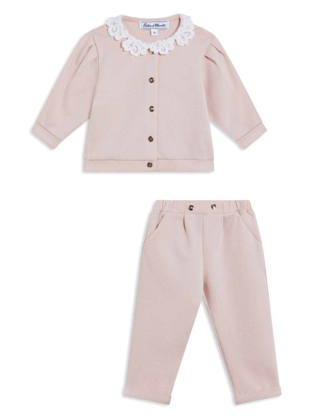 Tartine Et Chocolat lace-trim trousers set - Pink von Tartine Et Chocolat