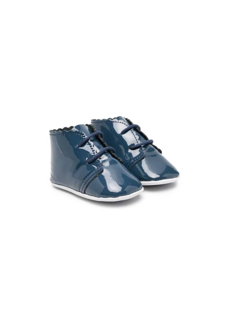 Tartine Et Chocolat patent-leather pre-walker shoes - Blue von Tartine Et Chocolat