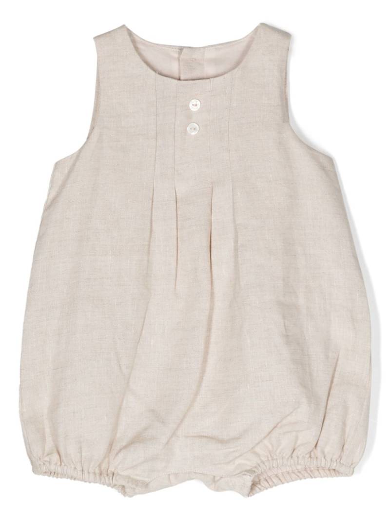 Tartine Et Chocolat pleated sleeveless linen shorties - Neutrals von Tartine Et Chocolat