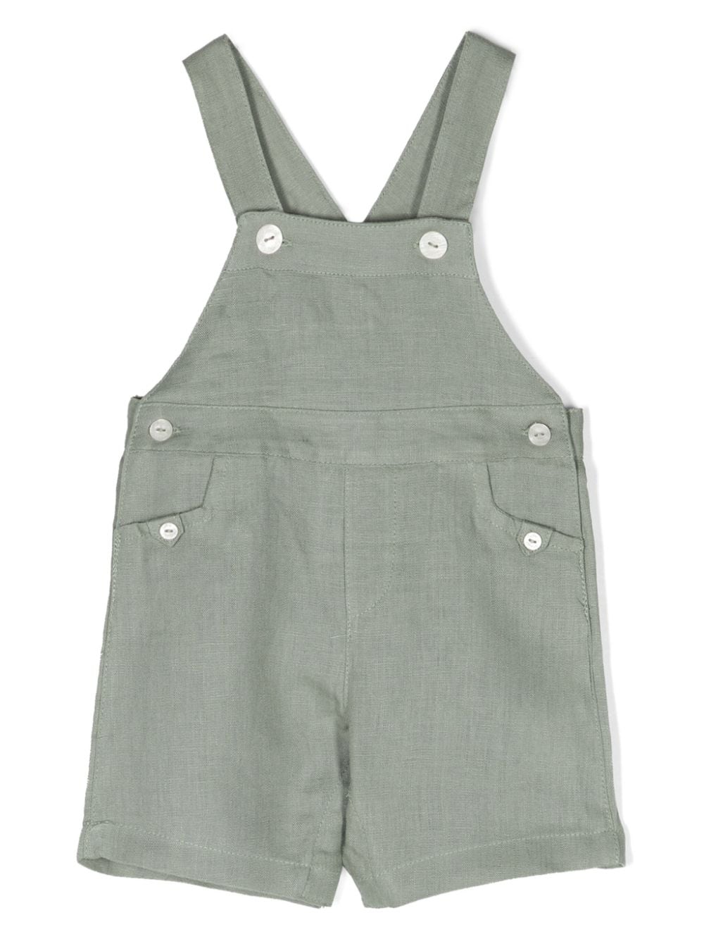 Tartine Et Chocolat short linen dungarees - Green von Tartine Et Chocolat