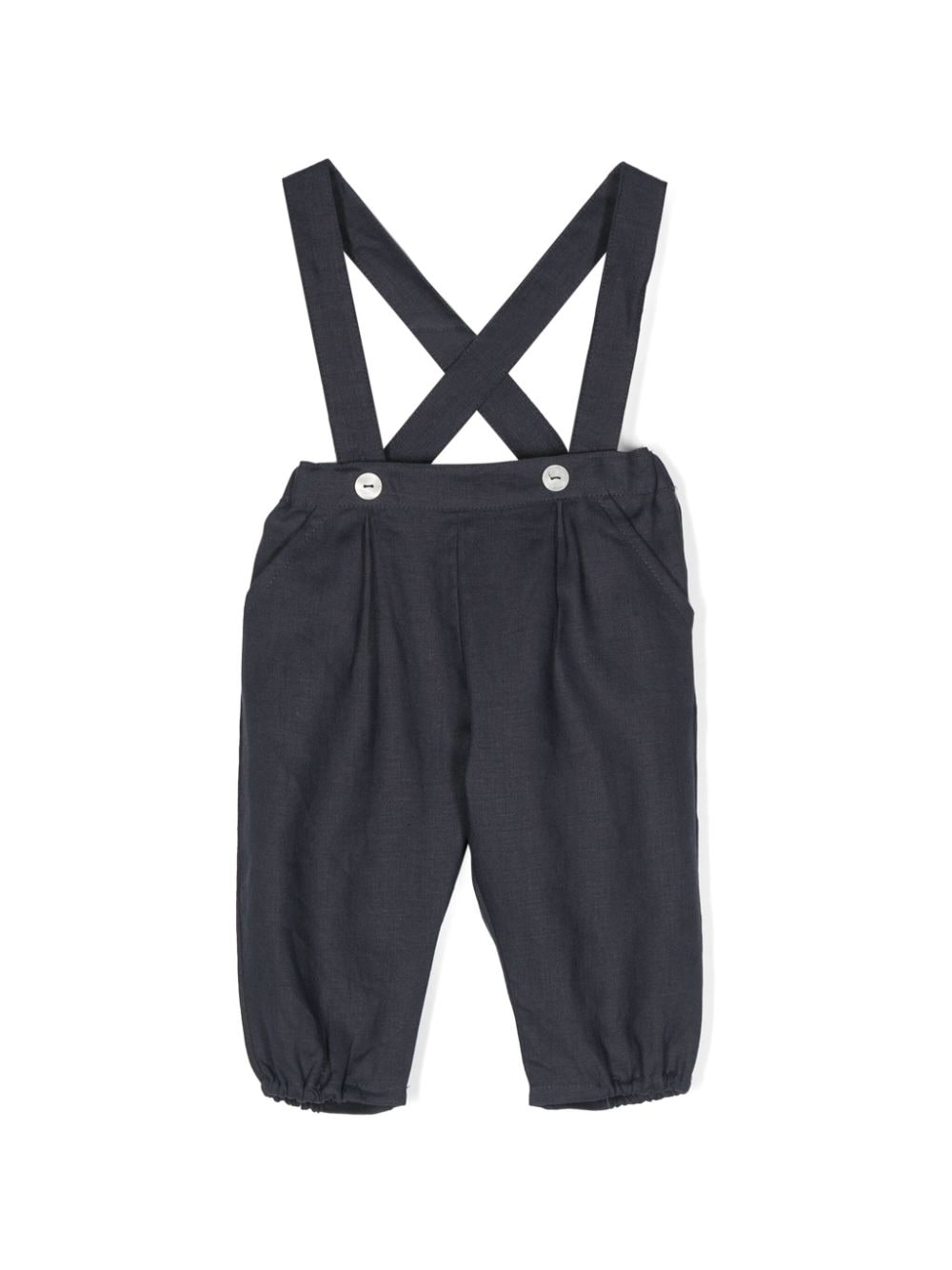 Tartine Et Chocolat slub linen dungarees - Blue von Tartine Et Chocolat