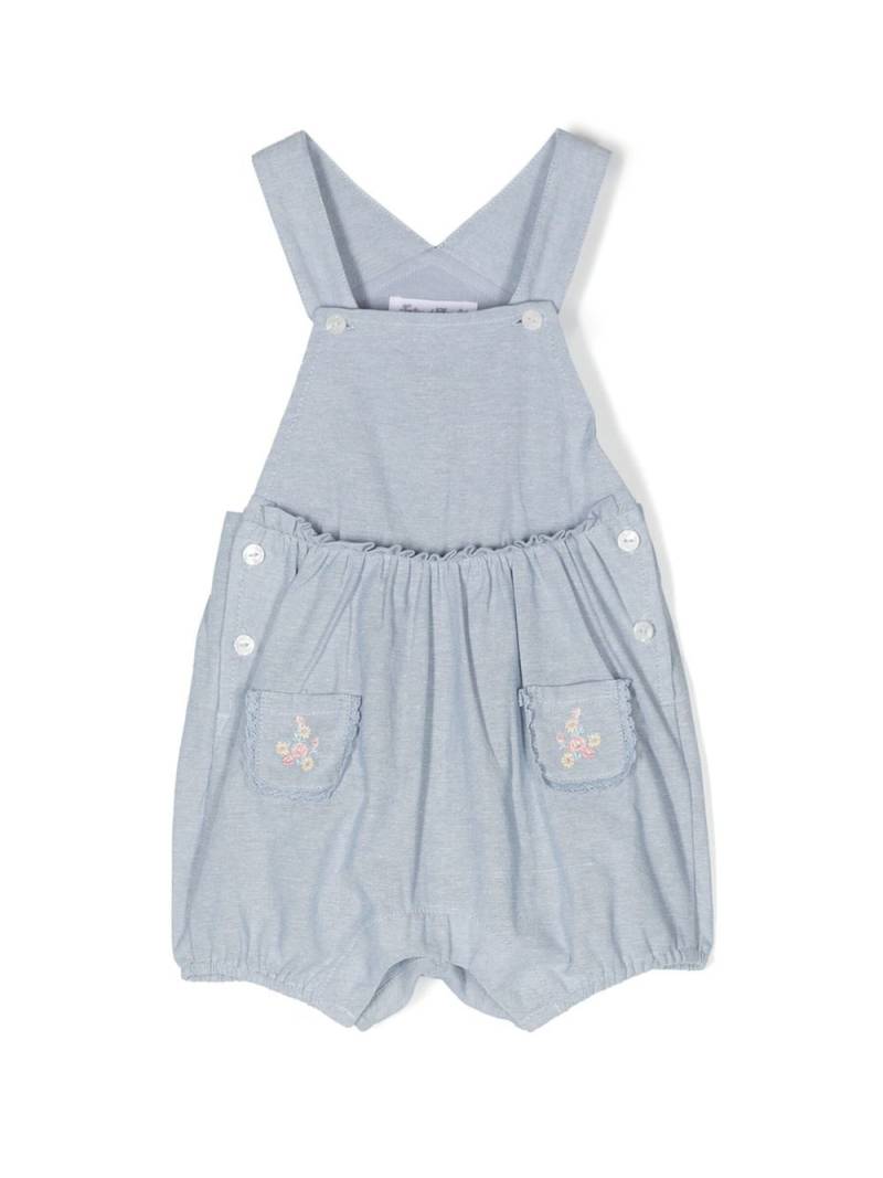 Tartine Et Chocolat smocked dungaree romper - Blue von Tartine Et Chocolat