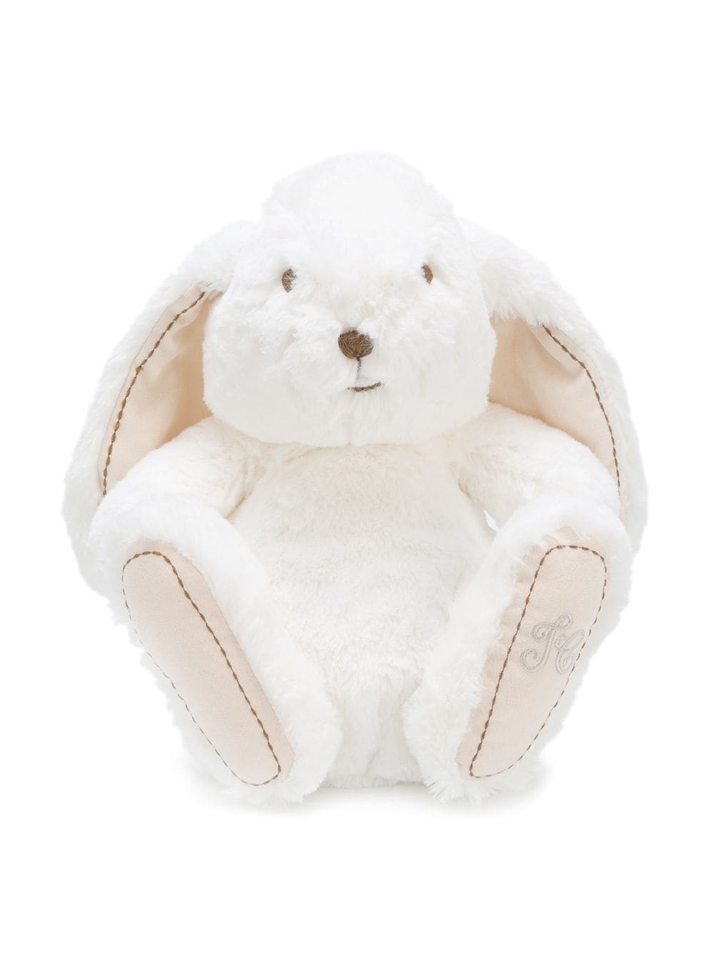 Tartine Et Chocolat textured logo embroidered bunny soft toy - White von Tartine Et Chocolat