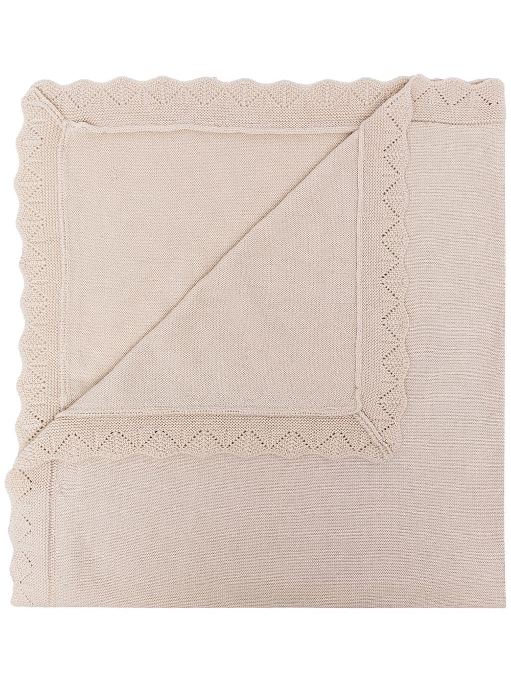 Tartine Et Chocolat zigzag-trim fine-knit blanket - Neutrals von Tartine Et Chocolat