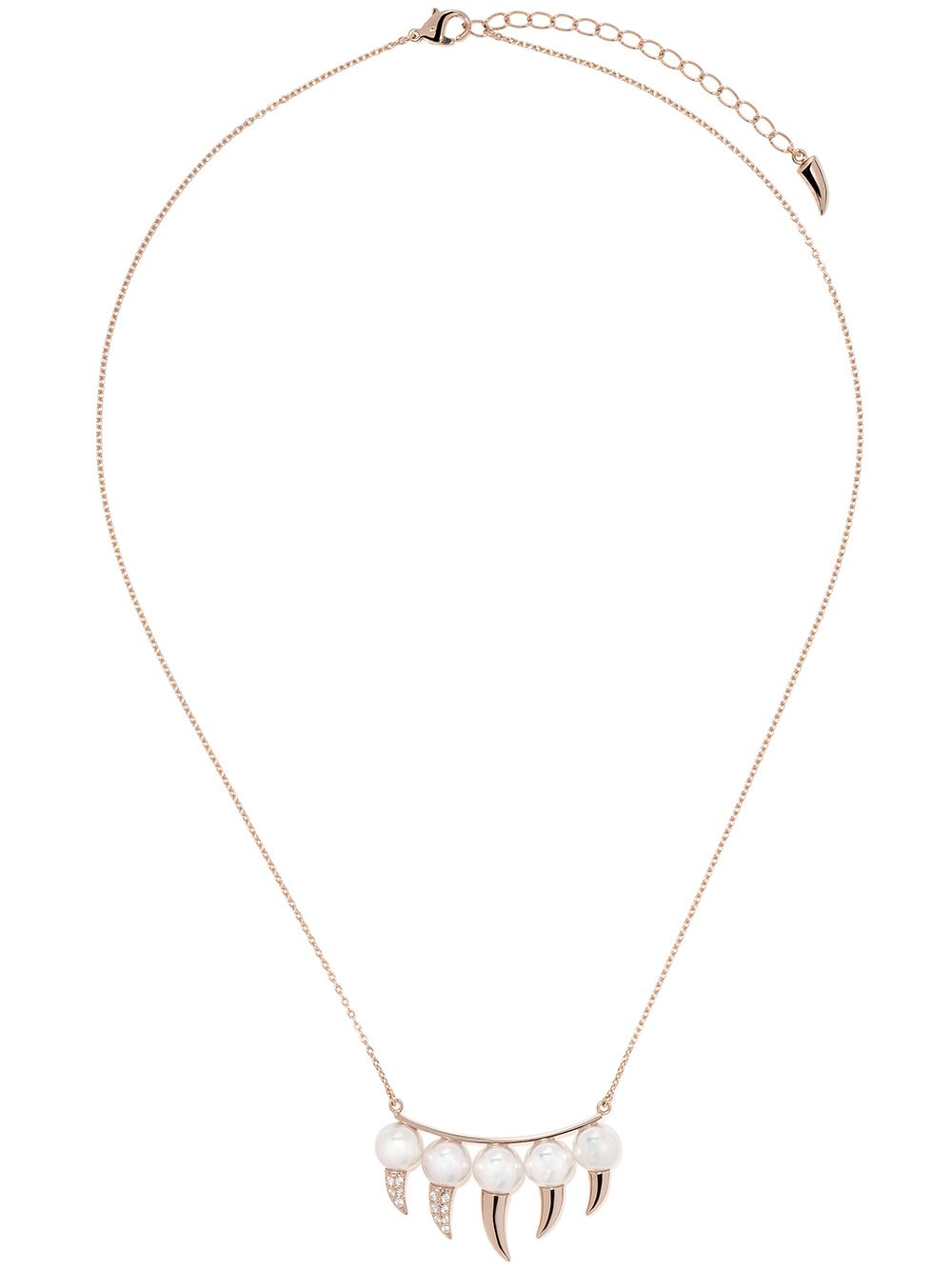 TASAKI 18kt rose gold Danger Fang Akoya pearl and diamond necklace - Pink von TASAKI