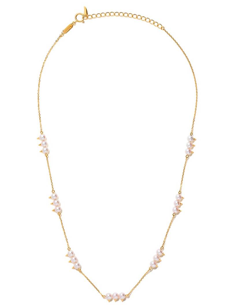 TASAKI 18kt yellow gold danger neo Collection Line Akoya pearl necklace - Metallic von TASAKI