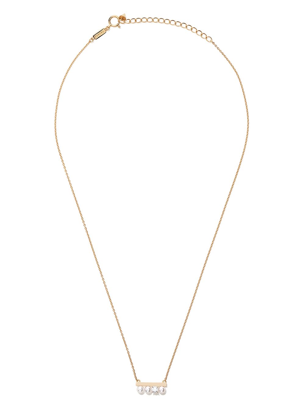 TASAKI 18kt yellow gold Collection Line petit Balance Solo Akoya pearl and diamond pendant - Metallic von TASAKI