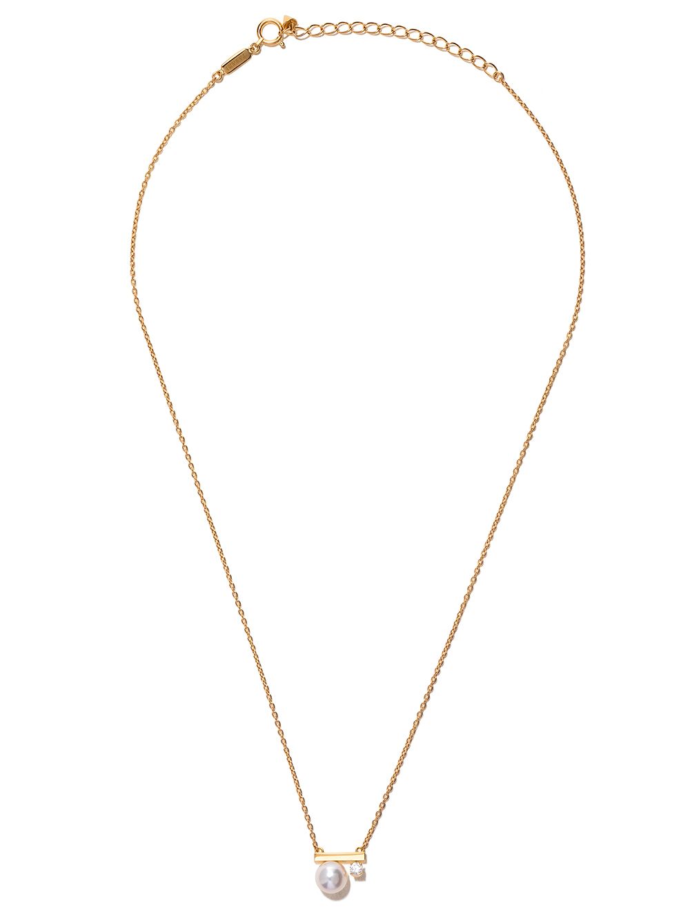 TASAKI 18kt yellow gold Collection Line petit Balance Class Akoya pearl and diamond pendant - Metallic von TASAKI