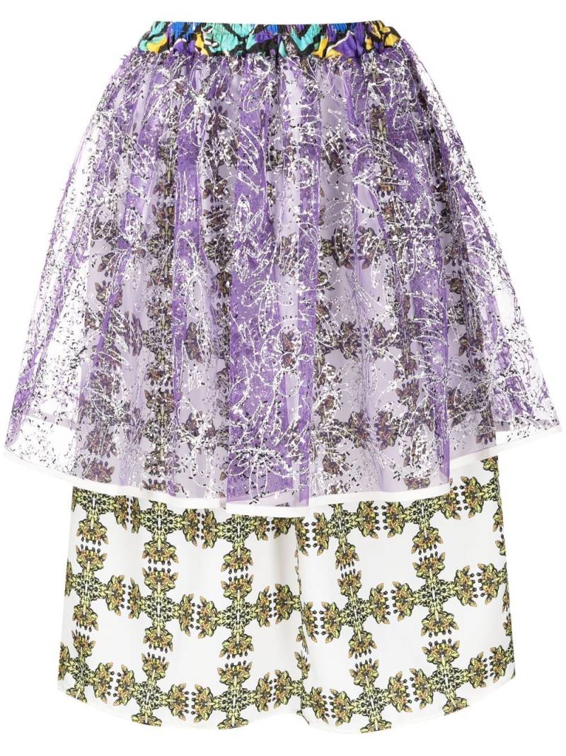 Tata Christiane tulle overlay midi skirt - Purple von Tata Christiane