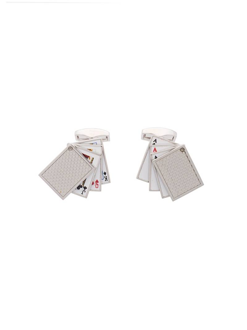 Tateossian Moving Playing Cards Cufflink - Metallic von Tateossian