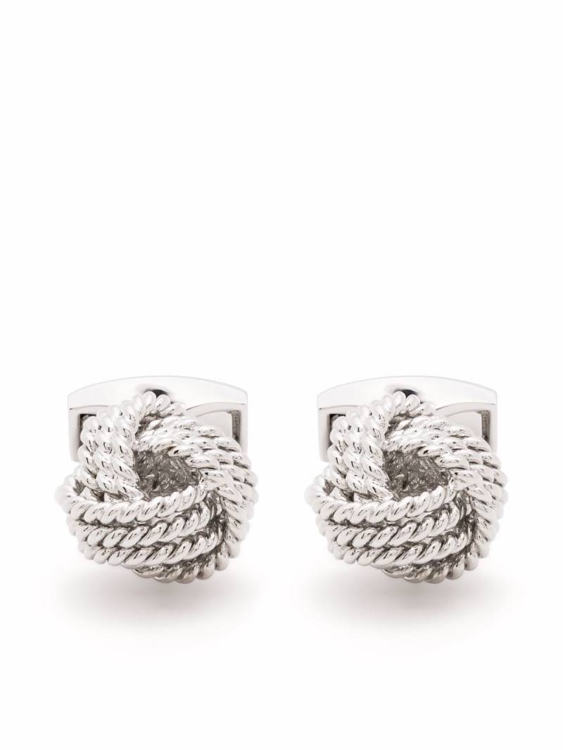 Tateossian braided-knot cufflinks - Silver von Tateossian