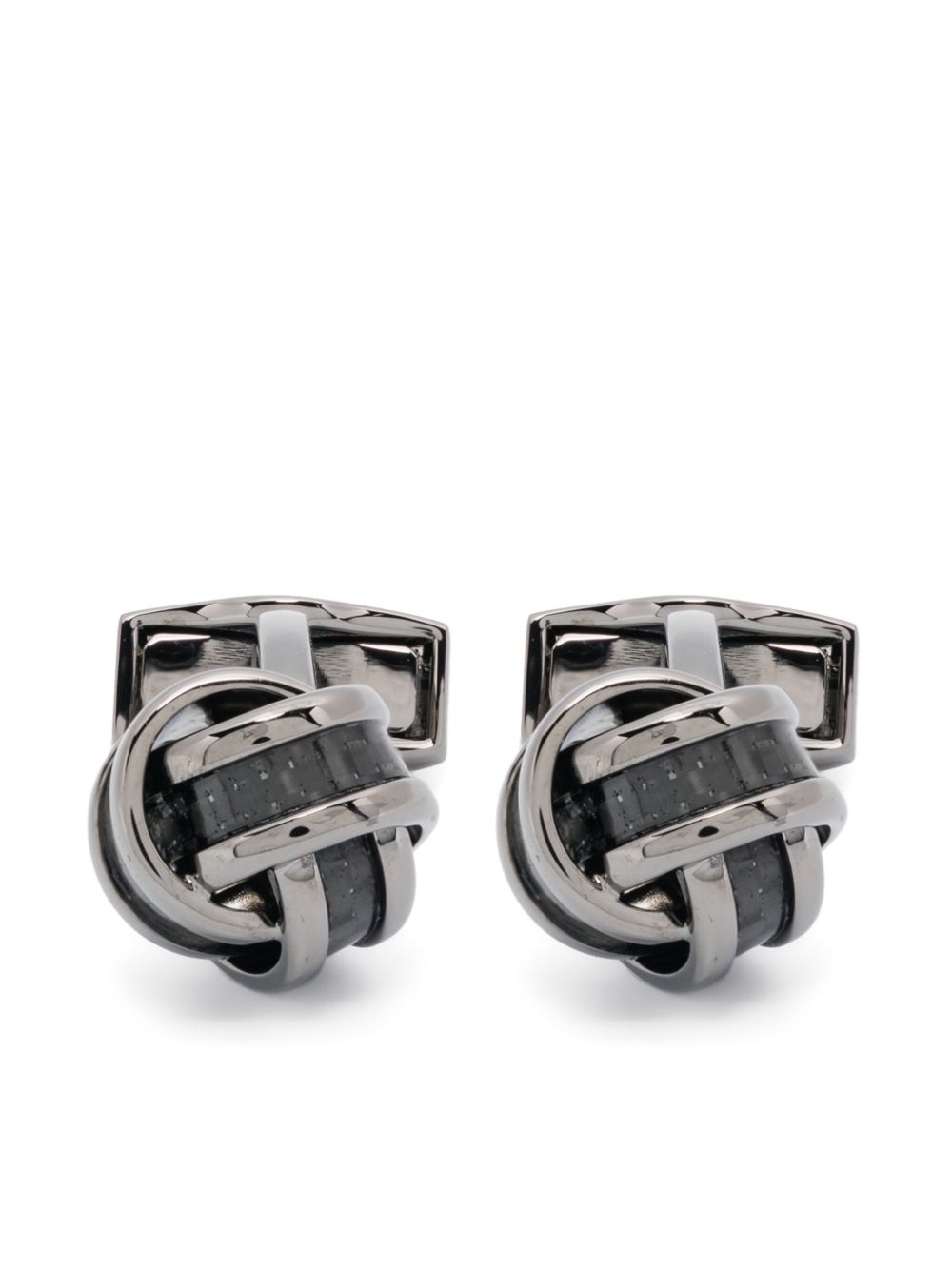 Tateossian knot-detailing cufflinks - Black von Tateossian