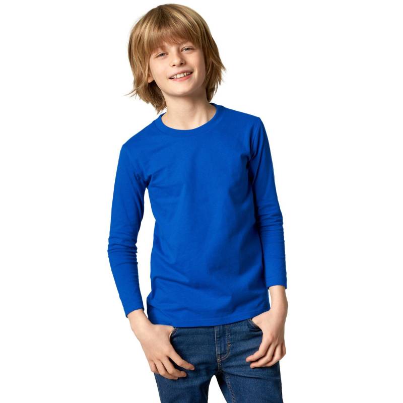 Langarm-shirt Kinder Jungen Blau 152 von Tectake