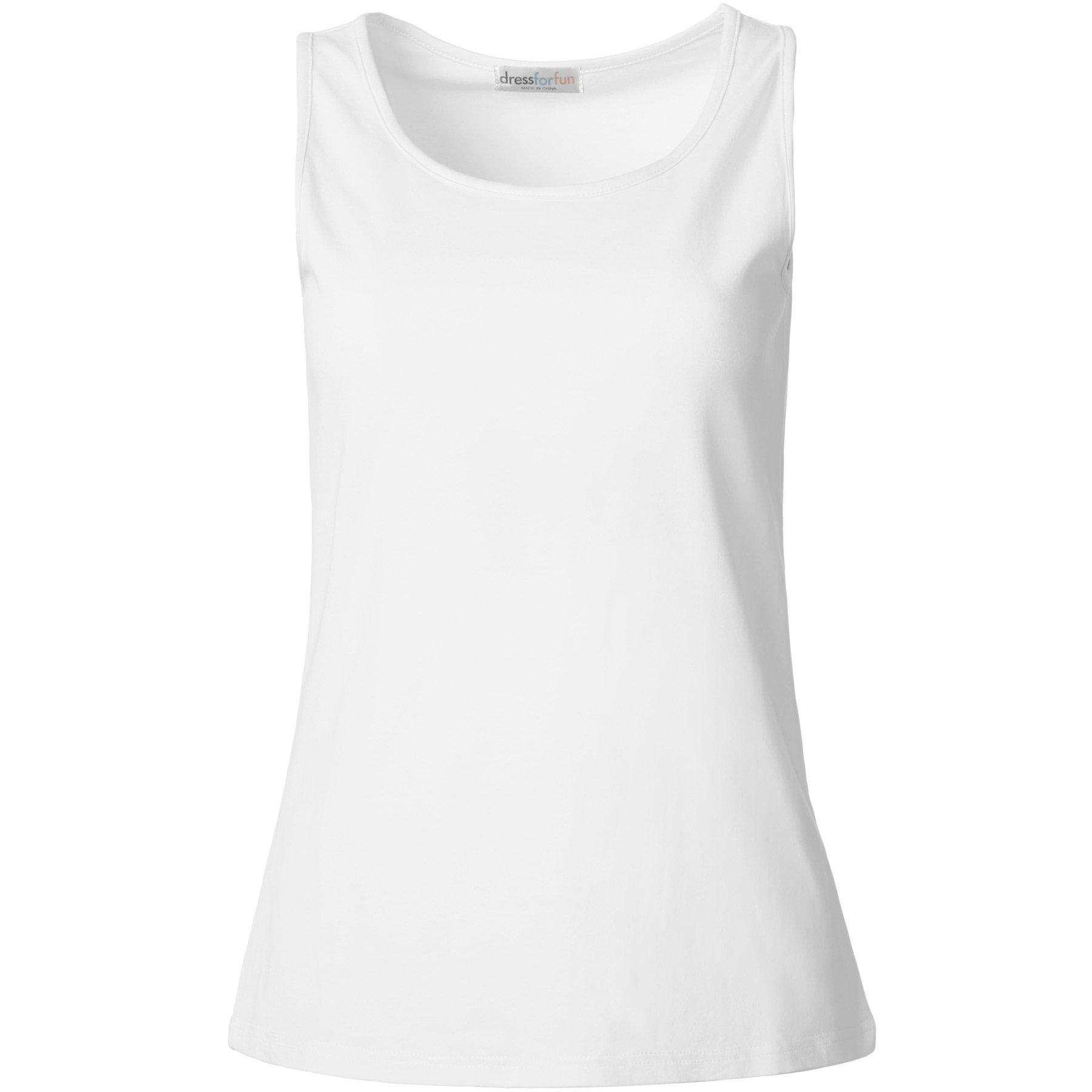 Top Damen Weiss L von Tectake