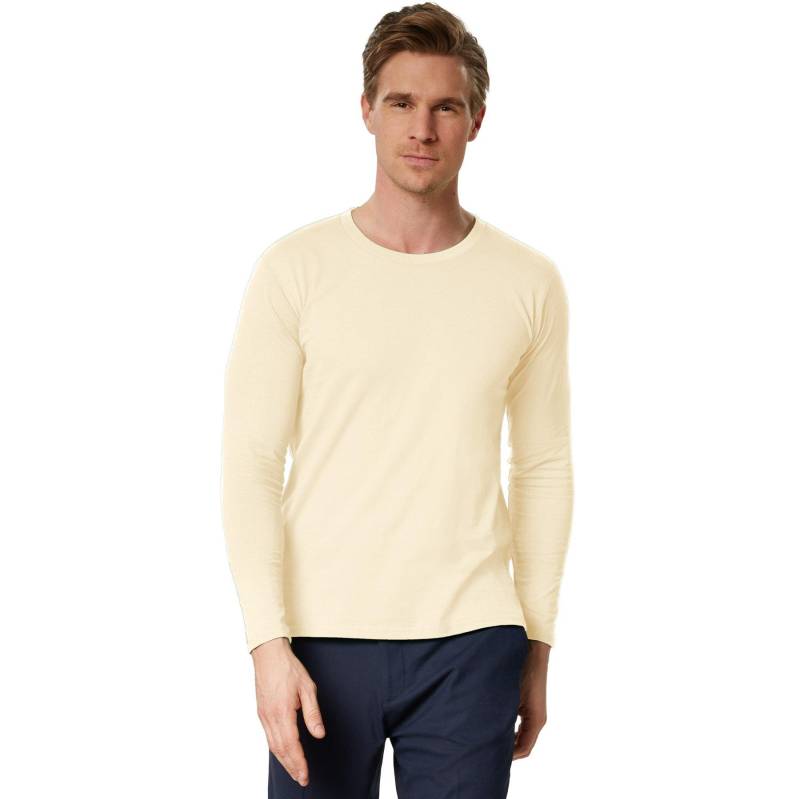 Langarm-shirt Männer Herren Beige L von Tectake