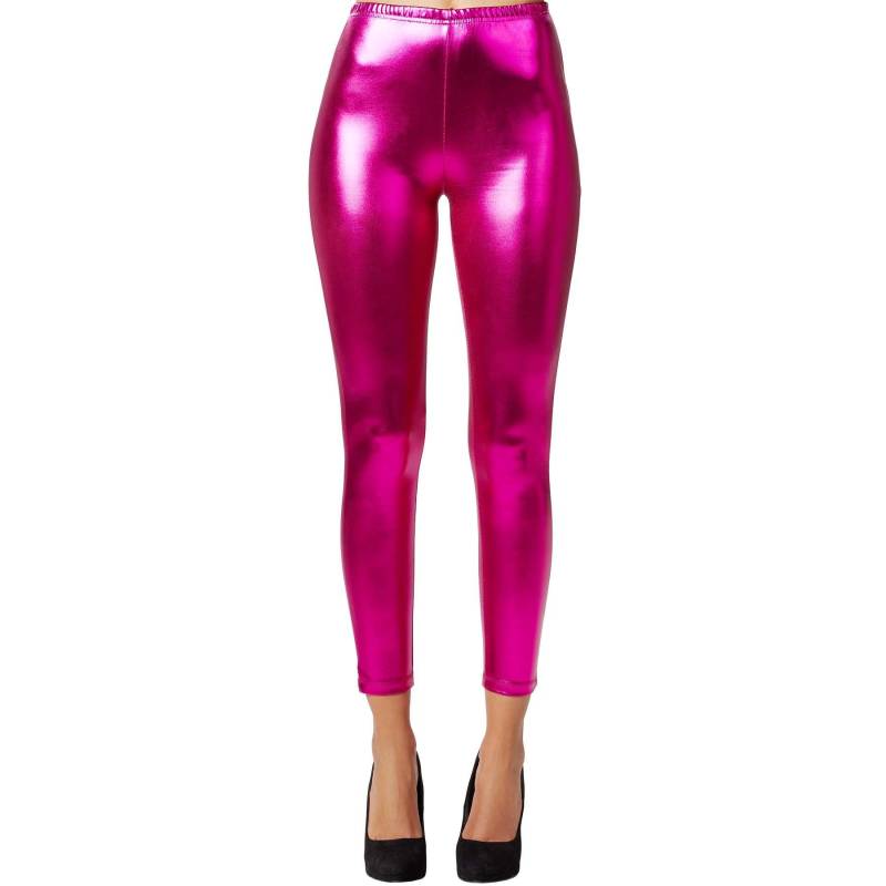 Tectake - Metallic-Leggings, für Damen, Pink, Größe M von Tectake