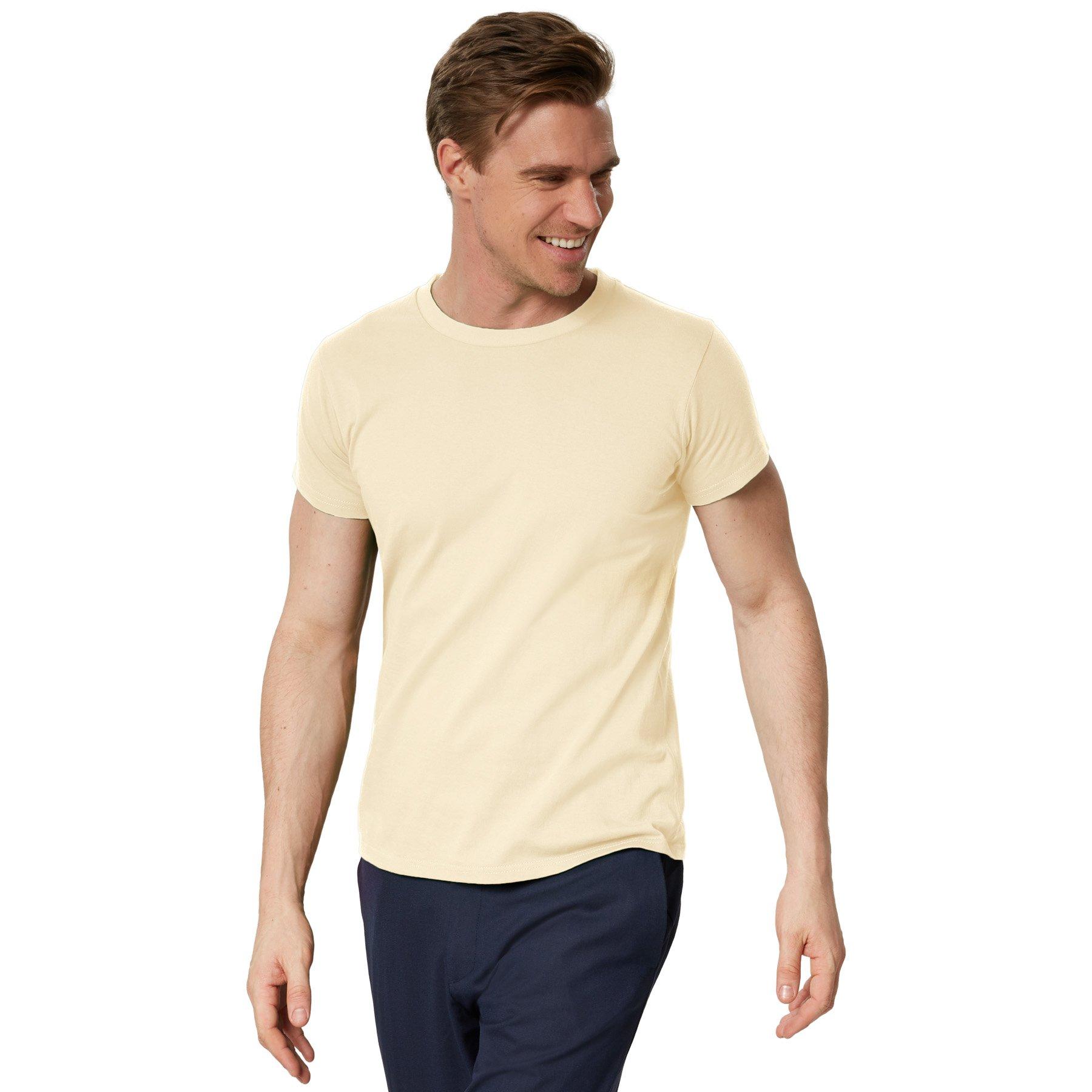 T-shirt Männer Herren Beige M von Tectake