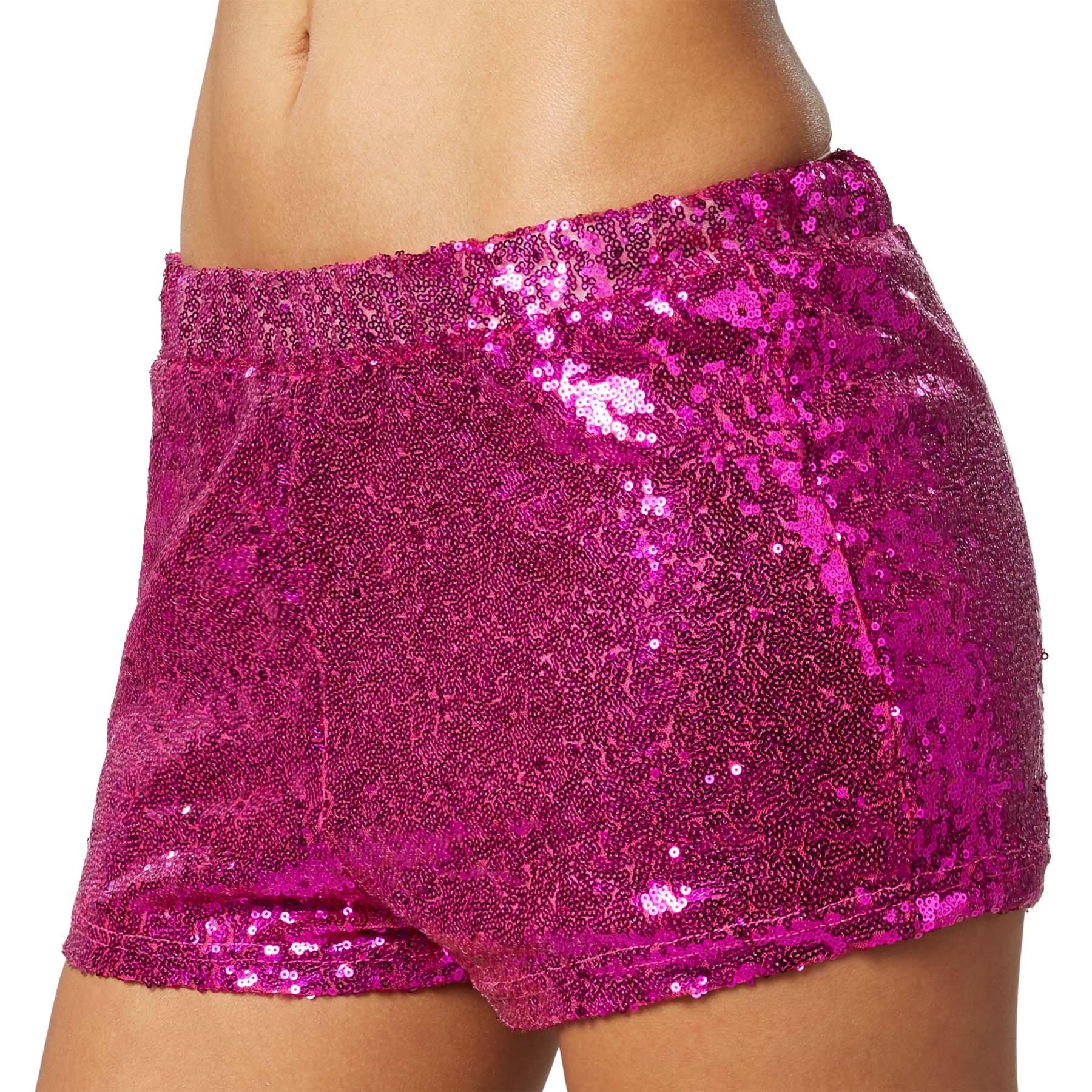 Pailletten-shorts Damen Pink S von Tectake
