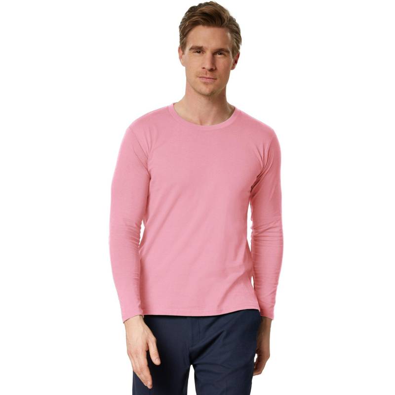 Langarm-shirt Männer Herren Rosa S von Tectake